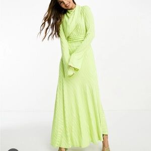 Bright and beautiful long sleeve maxi dress. Modest.